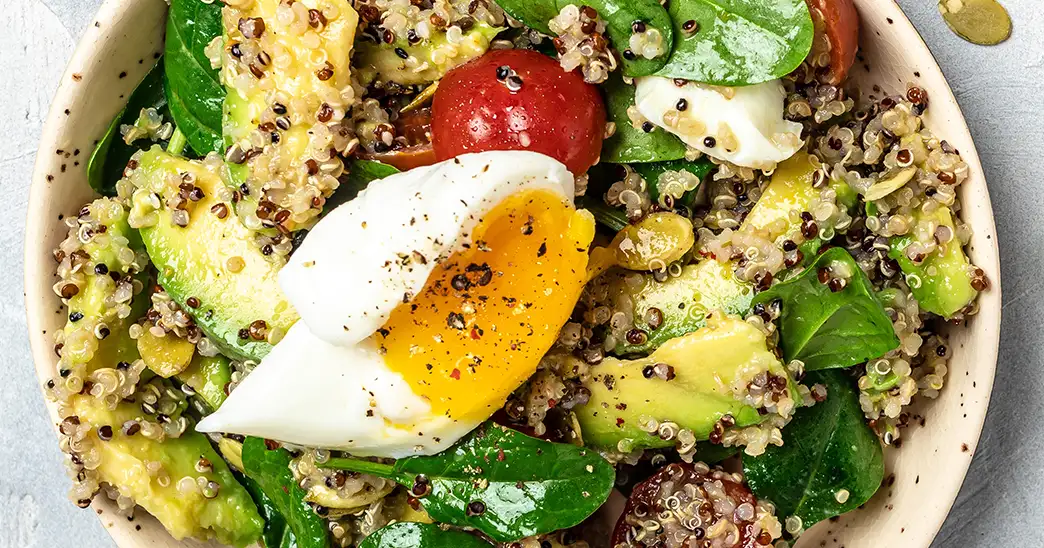 grain salad with egg